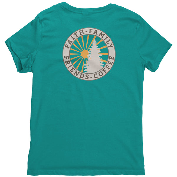 Faith-Family-Friends-Coffee Women Tees